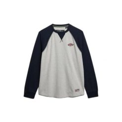 Koszulka z długim rękawem Superdry Vintage Athletic. Niebieskie bluzki z długim rękawem męskie Superdry., m, bez wzorów, vintage, bez kołnierzyka. W wyprzedaży za 147.70 zł.