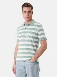 Guess Jeans Polo M6GP00 KCOT1 Zielony Regular Fit. Zielone koszulki polo męskie Guess Jeans, m, z aplikacjami, z bawełny, bez ramiączek. Za 329.99 zł.