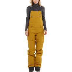 Damskie spodnie narciarskie Fundango Sakura Bib. Brązowe spodnie materiałowe damskie Fundango, na zimę, xs, bez wzorów, sportowe, narciarskie. Za 599.90 zł.