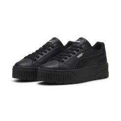 Damskie skórzane sneakersy Karmen II PUMA. Czarne obuwie sportowe damskie Puma, bez wzorów, trekkingowe. Za 329.00 zł.