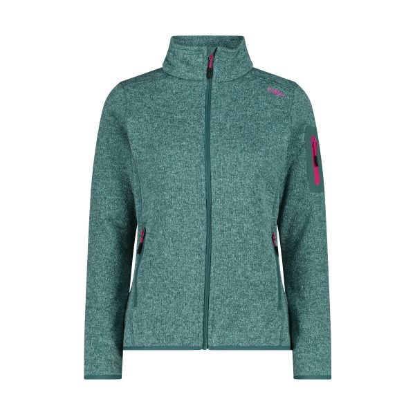 Bluza polarowa damska CMP Haze Jacket Knitted. Szare bluzy damskie CMP, l, bez wzorów, z polaru, bez kaptura, trekkingowe. Za 214.99 zł.
