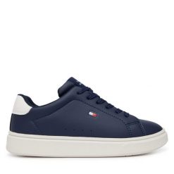 Sneakersy Tommy Hilfiger. Niebieskie trampki i tenisówki chłopięce Tommy Hilfiger, bez wzorów, bez zapięcia. Za 304.99 zł.