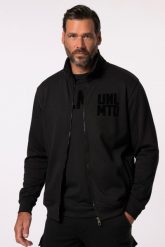 Męska Rozpinana bluza dresowa fitness stójka do roz. 7 XL. Czarne bluzy męskie JAY-PI, l, bez wzorów, z bawełny, bez kaptura. Za 349.99 zł.