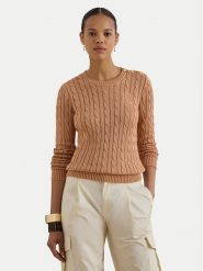 LAUREN RALPH LAUREN Sweter Montiva 200P14039005 Różowy jasny Regular Fit. Czerwone swetry damskie Lauren Ralph Lauren, l, bez wzorów, z bawełny, bez kołnierzyka, bez ramiączek, bez kaptura. Za 859.99 zł.