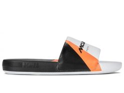 Męskie klapki K-Swiss SLIDE SNDL X MCLAREN WHITE/BLACK/PAPAYA-M (04422-196-M). Białe klapki męskie K-SWISS, sportowe. Za 169.00 zł.