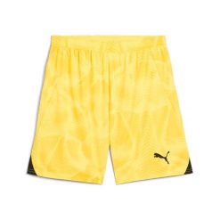 Spodenki bramkarskie Puma. Żółte krótkie spodenki sportowe męskie Puma, l, bez wzorów, z materiału, eleganckie. Za 193.00 zł.