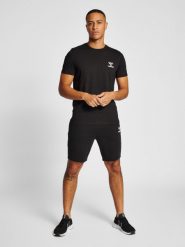 Szorty Regular Hummel Icons. Czarne krótkie spodenki sportowe męskie Hummel, s, bez wzorów, z bawełny, na fitness i siłownię. Za 127.40 zł.