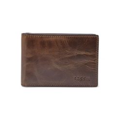 Fossil Portfel Męski Derrick Mny Cp Bf, Ciemnobrązowy. Portfele męskie Fossil. Za 169.00 zł.