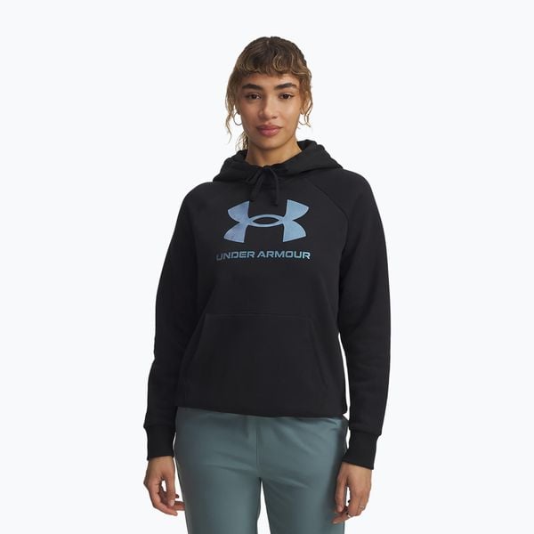 Bluza Under Armour Rival Feelce Shimmer Hoody. Czarne bluzy damskie Under Armour, bez wzorów, bez kaptura, na fitness i siłownię. Za 169.99 zł.