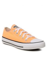 Converse Trampki Chuck Taylor All Star Ox A04393C Pomarańczowy. Brązowe trampki i tenisówki damskie Converse, bez wzorów, z materiału, retro, bez zapięcia. Za 329.99 zł.