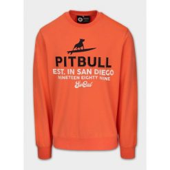 Bluza męska Pitbull SURFING DOG. Czerwone bluzy męskie PITBULL, l, bez wzorów, bez kaptura. Za 199.99 zł.