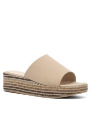 Clara Barson Klapki ALFA WS22127-05 Beżowy. Brązowe klapki damskie Clara Barson, bez wzorów, ze skóry, bez obcasa. Za 119.99 zł.