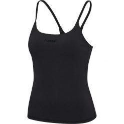 Damski jersey Hummel Prima Built In. Czarne koszulki sportowe damskie Hummel, bez wzorów, z jersey, bez kołnierzyka, bez ramiączek, na fitness i siłownię. Za 279.50 zł.