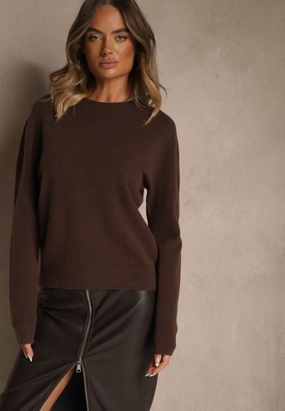 Granatowy Kardigan z Kaszmirem o Prostym Kroju Bez Zapięć z Kieszeniami Zaisa. Niebieskie kardigany damskie Renee, bez wzorów, z dzianiny, eleganckie. Za 129.99 zł.