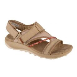 Sandały Damskie Terran 4 Ze Skórzanym Paskiem Na Plecach. Brązowe obuwie sportowe damskie Merrell, bez wzorów, trekkingowe. Za 488.99 zł.