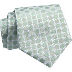 Krawat - ALTIES - Seledynowy w Grochy. Zielone krawaty i muchy Alties, bez wzorów, z tkaniny, eleganckie. Za 49.00 zł.