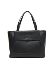 Calvin Klein Torebka Ck Re-Lock Medium Shopper LV04F3223G Czarny. Czarne torebki shopper damskie Calvin Klein, bez wzorów, ze skóry, bez dodatków. Za 419.99 zł.