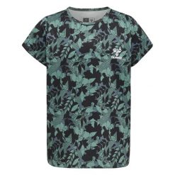 Koszulka dla dziewczynki Hummel Nanna. Niebieskie t-shirty i topy dla dziewczynek Hummel, z aplikacjami, z dżerseju, bez ramiączek. Za 128.00 zł.
