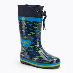 Kalosze dziecięce KangaROOS K-Rain. Niebieskie kalosze chłopięce KangaRoos, bez wzorów. Za 149.99 zł.