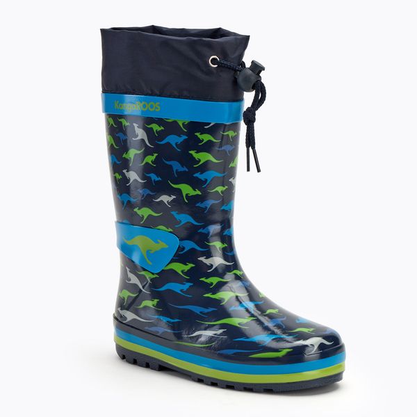 Kalosze dziecięce KangaROOS K-Rain. Niebieskie kalosze chłopięce KangaRoos, bez wzorów. Za 119.99 zł.