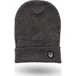 CZAPKA EA7 Emporio Armani. Szare czapki i kapelusze męskie EA7 Emporio Armani, z aplikacjami. Za 259.00 zł.