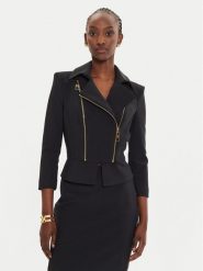 Elisabetta Franchi Marynarka GI-100-46E2 Czarny Slim Fit. Czarne żakiety damskie Elisabetta Franchi, bez wzorów, z syntetyku. Za 2,209.00 zł.