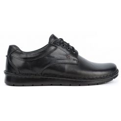 Kampol Buty męskie skórzane casual 13/27 czarny lico czarne. Czarne półbuty na co dzień męskie ze skóry, casualowe, bez zapięcia. Za 367.89 zł.
