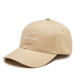 Czapka z daszkiem Calvin Klein. Brązowe czapki i kapelusze męskie Calvin Klein, bez wzorów. Za 99.99 zł.