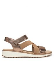 Caprice Sandały 9-28704-44 Brązowy. Brązowe sandały damskie Caprice, bez wzorów, ze skóry, bez obcasa, na koturnie, bez zapięcia. Za 244.99 zł.