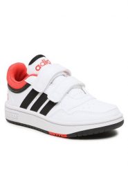 Adidas Sneakersy Hoops Lifestyle H03863 Biały. Białe buty sportowe dziewczęce Adidas, bez wzorów, z materiału, bez zapięcia. Za 139.99 zł.