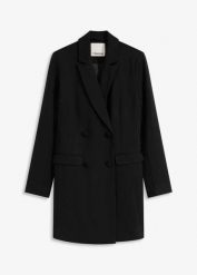 Długi żakiet z tkaniny punto. Czarne żakiety damskie bonprix, bez wzorów, z tkaniny, eleganckie. Za 249.99 zł.