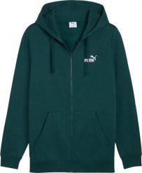 Bluza męska Puma ESS No.1 Logo Full-Zip Hoodie FL zielona 682658 75 M. Zielone bluzy męskie Puma, m, bez wzorów, bez kaptura. Za 270.80 zł.