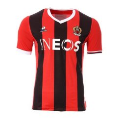Koszulka OGC Nice Le Coq Sportif 2023/2024. Czarne koszulki sportowe męskie le coq sportif, xs, bez wzorów, z elastanu, bez kołnierzyka, bez ramiączek, do piłki nożnej. Za 383.30 zł.
