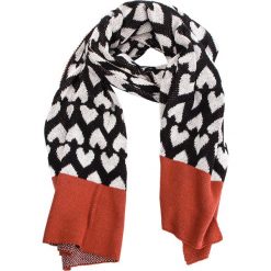 Szal TWINSET - Sciarpa OA8T1P Jacq. Cuori Bruciato 03202. Szare szaliki i chusty damskie Twinset, z bawełny. Za 439.00 zł.