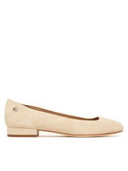 LAUREN RALPH LAUREN Baleriny Emellie 802974358001 Beżowy. Brązowe baleriny damskie Lauren Ralph Lauren, bez wzorów, ze skóry, bez obcasa. Za 499.99 zł.