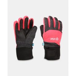 Dziecięce rękawiczki narciarskie Kilpi SKIMI-J. Czerwone rękawiczki dziecięce Kilpi, bez wzorów. Za 215.49 zł.
