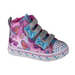 Buty do chodzenia dziewczęce, Skechers Twi-Lites Mermaid Gems. Czerwone buty sportowe dziewczęce Skechers, bez wzorów, bez zapięcia, trekkingowe. Za 129.99 zł.