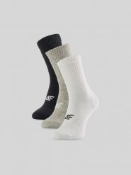 4F Skarpetki długie (3-pack) damskie - multikolor 35-38. Skarpety damskie 4f, bez wzorów, prążkowane. Za 59.99 zł.