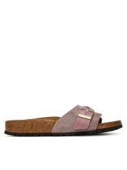 Birkenstock Klapki Oita Braided 1029123 Różowy. Czerwone klapki damskie Birkenstock, bez wzorów, ze skóry, bez obcasa. Za 469.99 zł.