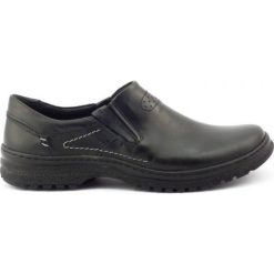 KOMODO Buty męskie casual 869 czarne. Czarne półbuty na co dzień męskie z jeansu, casualowe, bez zapięcia. Za 367.89 zł.