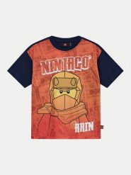 LEGO T-Shirt Ninjago 12011405 Granatowy Regular Fit. Niebieskie t-shirty dla chłopców LEGO, bez wzorów, z syntetyku, bez ramiączek. Za 99.99 zł.