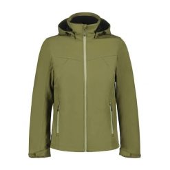 Kurtka softshell z ociepleniem polarowym Icepeak BRIMFIELD. Zielone kurtki męskie Icepeak, m, bez wzorów, z polaru, bez kaptura. Za 335.25 zł.