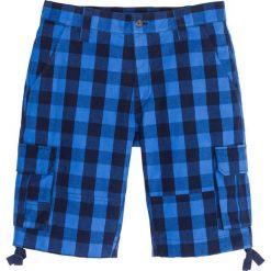 Bermudy Loose Fit bonprix lazurowo-ciemnoniebieski w kratę. Spodnie materiałowe męskie marki bonprix. Za 79.99 zł.