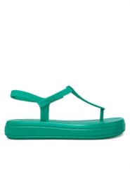 Melissa Sandały Sun Leme Platform Ad 35959 Zielony. Zielone sandały damskie Melissa, bez wzorów, z tworzywa sztucznego, bez obcasa, na płaskiej podeszwie, bez zapięcia. Za 199.99 zł.