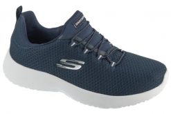 Buty treningowe damskie, Dynamight. Niebieskie obuwie sportowe damskie Skechers, bez wzorów, z materiału, na fitness i siłownię. Za 239.99 zł.
