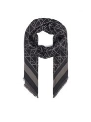 Calvin Klein Chusta LV04F8080G Czarny. Czarne czapki i kapelusze damskie Calvin Klein, bez wzorów. Za 289.99 zł.