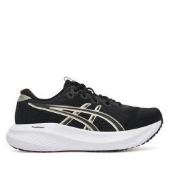 Buty do biegania Asics. Czarne obuwie sportowe damskie Asics, bez wzorów, do biegania. Za 339.99 zł.