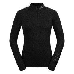 Damska techniczna koszulka jeździecka ELT Milano. Czarne t-shirty damskie ELT, l, bez wzorów, z elastanu, bez kołnierzyka. Za 169.95 zł.