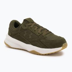 Buty Under Armour Edge Suede. Zielone buty sportowe męskie Under Armour, bez zapięcia, na fitness i siłownię. Za 269.99 zł.