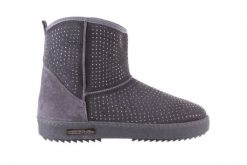 Śniegowce Bayla-161 7063 Szare, Skóra naturalna - 37. Szare śniegowce i trapery damskie Bayla, z materiału. W wyprzedaży za 134.10 zł.